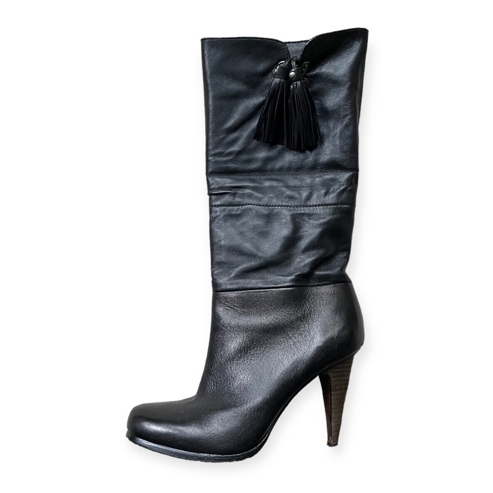 Coach Womens Legra Ankle Boots Booties Black Stacked Heel Tasseled, sz 7B - Picture 10 of 16